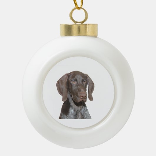 Glossy Grizzly kerstversiering Keramische Bal Ornament (Voorkant)
