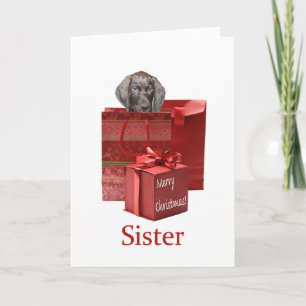 Glossy Grizzly Sister Merry Kerstry Feestdagen Kaart