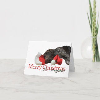Glossy Grizzly Son & Boyvriend Merry Kerstmis Feestdagen Kaart