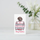 Glossy Grizzly Ugly KerstSweater Informatiekaartje (Staand voorkant)