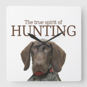 Glossy Grizzly ware geest van jagen Vierkante Klok