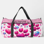 Glossy Heart Bubble Pattern Travel Monogram Plunjezak (Voorkant)