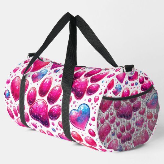 Glossy Heart Bubble Pattern Travel Plunjezak (Rechterhoek)