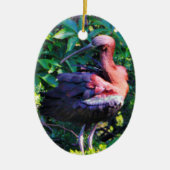 Glossy Ibis Keramisch Ornament (Voorkant)
