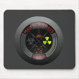 Glossy Mad Scientist Union Button Muismat