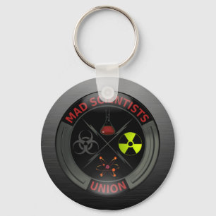 Glossy Mad Scientist Union Button Sleutelhanger