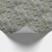 Glossy Modern  Floral Roos Cadeaupapier (Hoek)