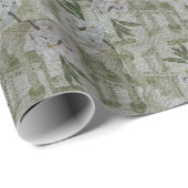 Glossy Modern  Floral Roos Cadeaupapier (Rol Hoek)