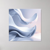 Glossy Pastel Flow – Abstracte digitale kunst voor Canvas Afdruk (Voorkant)