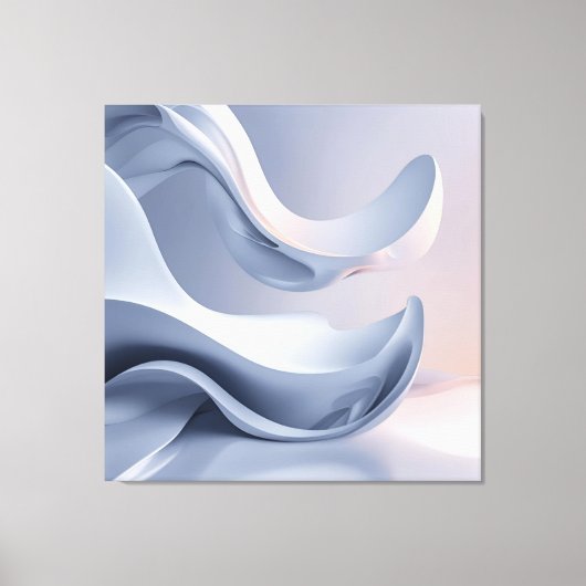 Glossy Pastel Flow – Abstracte digitale kunst voor Canvas Afdruk (Voorkant)