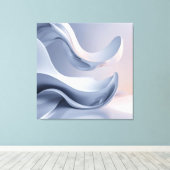 Glossy Pastel Flow – Abstracte digitale kunst voor Canvas Afdruk (Insitu (Houten vloer))