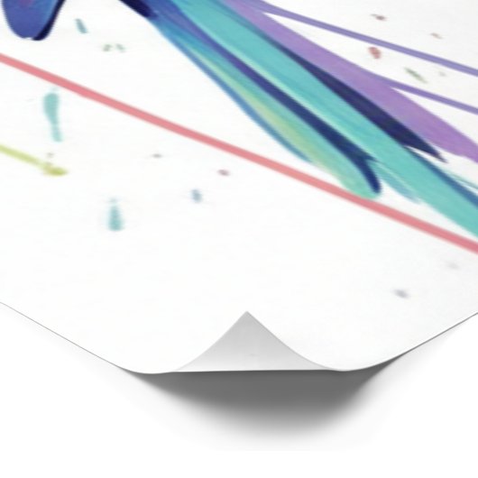 Glossy Poster of three pastel coloured birds (Coin)