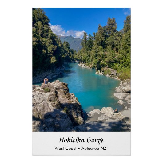 Glossy Poster van Hokitika Gorge, NZ Perfect Poster (Voorkant)