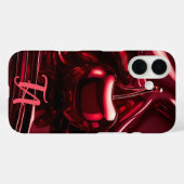 Glossy Red Cherry Monogram iPhone / iPad hoesje (Achterkant (horizontaal))