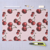 Glossy rode kersen roze retro glamparty tissuepapier (Craft)