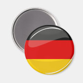 Glossy Ronde Duitse vlag Magneet (Voorkant / Achterkant)