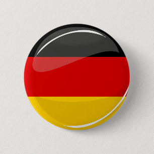Glossy Ronde Duitse vlag Ronde Button 5,7 Cm