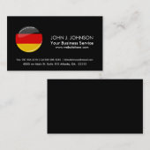 Glossy Ronde Duitse vlag Visitekaartje (Voorkant / Achterkant)
