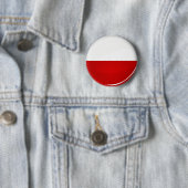 Glossy Ronde Poolse vlag Button 5,7 Cm (In situ)