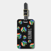 Glossy Ronde Zuid-Afrikaanse vlag Bagagelabel (Voorkant verticaal)