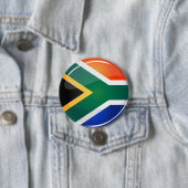 Glossy Ronde Zuid-Afrikaanse vlag Button 7,6 Cm (In situ)
