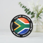 Glossy Ronde Zuid-Afrikaanse vlag Kaart (Staand voorkant)