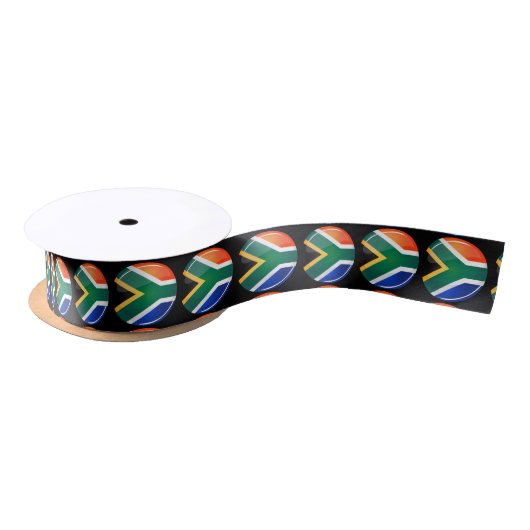 Glossy Ronde Zuid-Afrikaanse vlag Lint (Spoel)