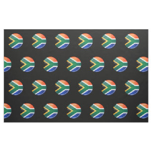 Glossy Ronde Zuid-Afrikaanse vlag Stof