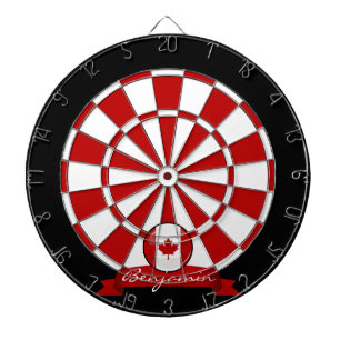Glossy Round Canadian Flag Dartbord