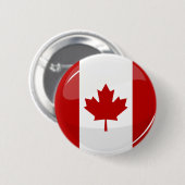 Glossy Round Canadian Flag Ronde Button 5,7 Cm (Voorkant /achterkant)