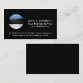 Glossy Round Estse vlag Visitekaartje (Voorkant / Achterkant)
