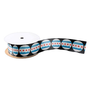 Glossy Round Flag in Chicago Lint