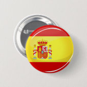 Glossy Round Flag in Spanje Ronde Button 5,7 Cm (Voorkant /achterkant)