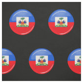 Glossy Round Haitian Flag Stof (Swatch)