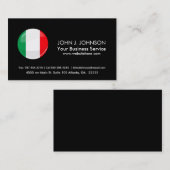 Glossy Round Italiaanse vlag Visitekaartje (Voorkant / Achterkant)