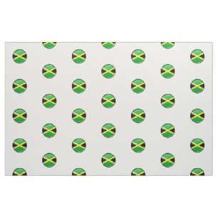 Glossy Round Jamaican Flag Stof