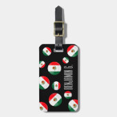 Glossy Round Mexicaanse vlag Bagagelabel (Voorkant verticaal)