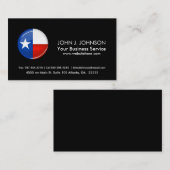 Glossy Round Texas Flag Visitekaartje (Voorkant / Achterkant)