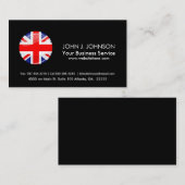 Glossy Round UK Engelse vlag Visitekaartje (Voorkant / Achterkant)