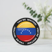 Glossy Round Venezuela vlag Kaart (Staand voorkant)