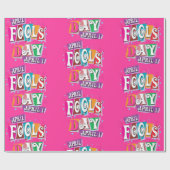 Glossy Wrapping Paper April Fool's Day Clown  Cadeaupapier (Vlak)