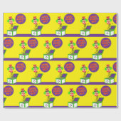 Glossy Wrapping Paper April Fool's Day Clown  Cadeaupapier (Vlak)