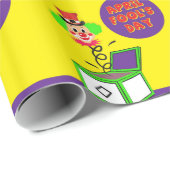 Glossy Wrapping Paper April Fool's Day Clown  Cadeaupapier (Rol Hoek)