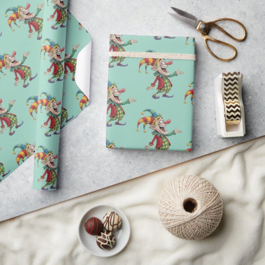 Glossy Wrapping Paper April Fool's Day Joker  Cadeaupapier (Crafts)