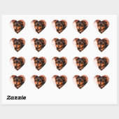 Glossy Yorke Pup Small Heart Sticker (Vel)