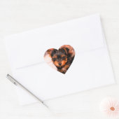 Glossy Yorke Pup Small Heart Sticker (Envelop)