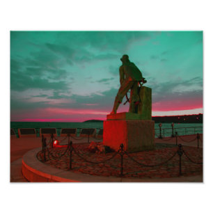 GLOUCESTER FISHERMAN STATUTION FOTO PRINT AFDRUK