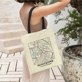 Gloucester, Gloucestershire City Map Tote Bag