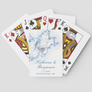 Gloucester MA Cape Ann bestemming bruiloft gunst Pokerkaarten