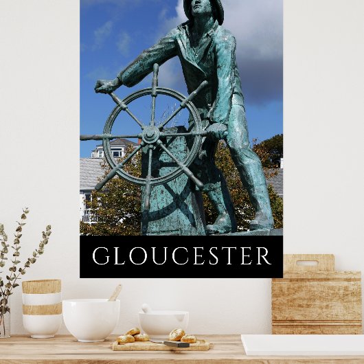 Gloucester MA Fisherman Monument Poster (Keuken)
